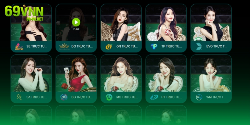 Những sảnh game bài uy tín tại 69VN